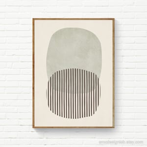 Neutral Muted Green Abstract Art Print / Large Canvas Available / Modern Light Green Neutral Minimalist Print / 8x10 12x16 18x24 Artwork