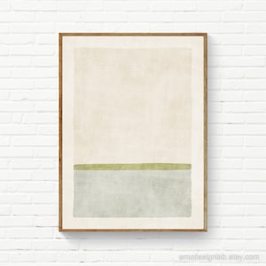 Light Green Minimalist Landscape Art Print, Light Green Elegant Wall Art, Modern Minimalist Prints, Light Green Laundry Bathroom Artworks