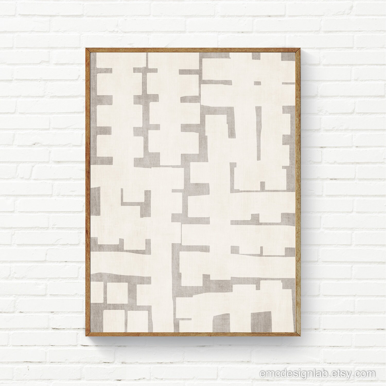 Original Abstract Beige Wall Art Set of 2 Prints, Neutral Art Prints ...