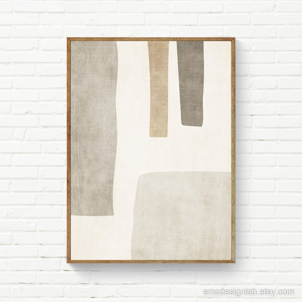 Earth Tones Living Room Neutrals Wall Art, Canvas Available, Brown Tan Taupe Beige Modern Art Print, Bedroom Canvas Art, Bedroom Decor