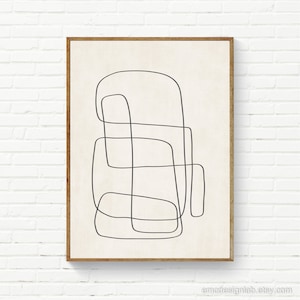 Minimalist Design Black White Wall Art, Minimal Line Art Print, Bedroom Classy Decor, Bathroom Design Wall Art