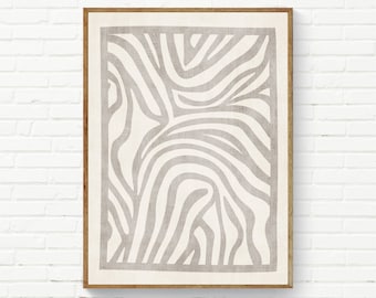 Neutral Abstract Art Print, Minimalist Beige Wall Art, High Quality Print
