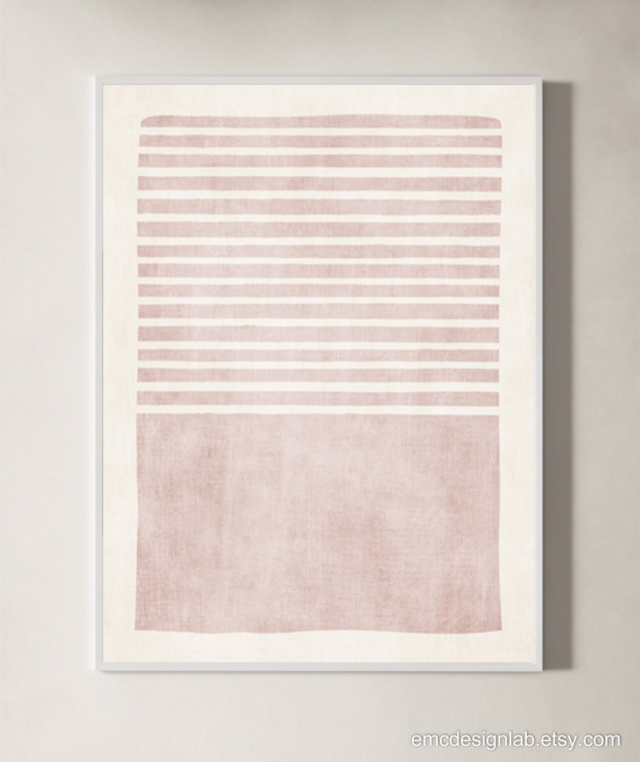 Neutral Colorblocked Set Blush Pink Minimalist Art Set Print Neutral Color Block White Pink ...