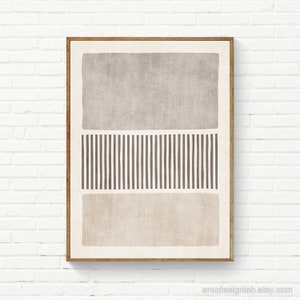 Minimalist Beige Brown Linen Wall Art, Premium Giclee Print, Large Original Wall Art, 24x36, 30x40 Bedroom Decor Ideas