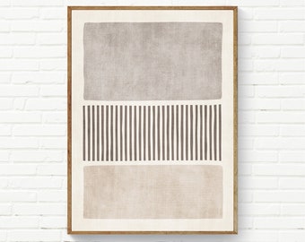 Art mural minimaliste en lin marron beige, impression giclée haut de gamme, grande oeuvre d'art murale originale, 24 x 36, 30 x 40 idées de décoration de chambre à coucher