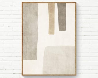 Earth Tones Living Room Neutrals Wall Art, Canvas Available, Brown Tan Taupe Beige Modern Art Print, Bedroom Canvas Art, Bedroom Decor