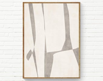 Beige Minimalist Wall Art, Living Room Greige Neutral Print, Bathroom Bedroom Minimalist Wall Art