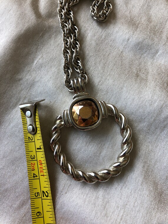 Givenchy Vintage Signed 34” Necklace, Pendant and… - image 8