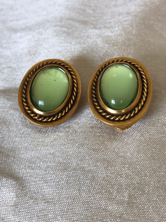 YSL Yves Saint Laurent Signed Vintage Palest Green