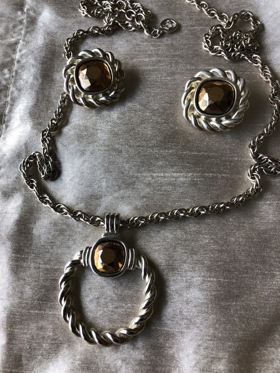 Givenchy Vintage Signed 34” Necklace, Pendant and… - image 4