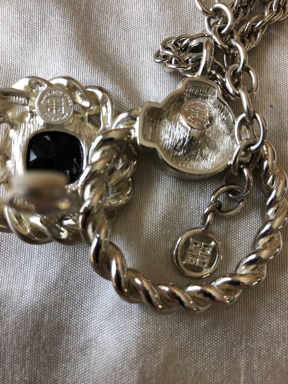 Givenchy Vintage Signed 34” Necklace, Pendant and… - image 10