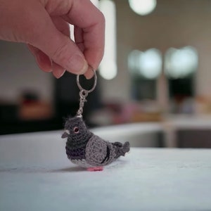 Cute Racing Pigeon keychain.