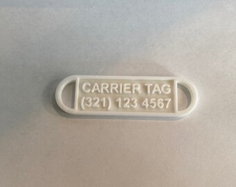 placa de identificación del portador del animal