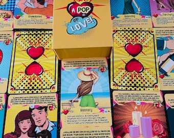 A Pop of Love Oracle Deck Twin Flame Soulmate Karmic Situation for Love & Relationships