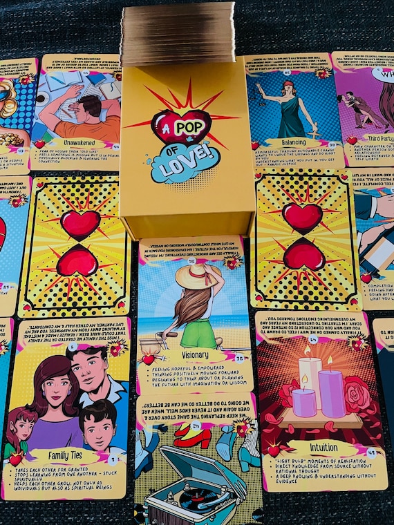 A Pop of Love Oracle Deck Twin Flame Soulmate Karmic Situation for