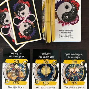 Fate and Free Will Oracle Deck 60 Cards for Yes or No Responses, Life, Love, Career Questions