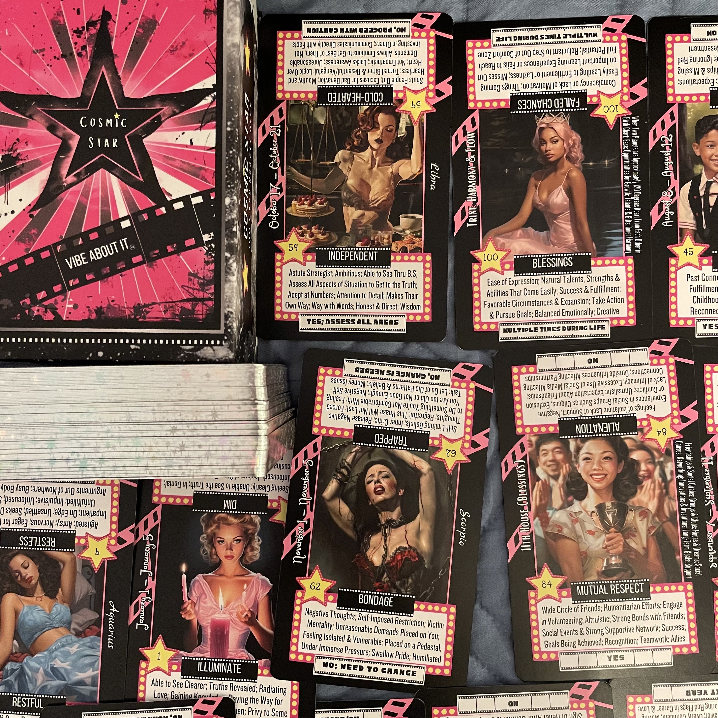 Cosmic Star Oracle Deck 100 Cards for Love, Life, Relationships and Career