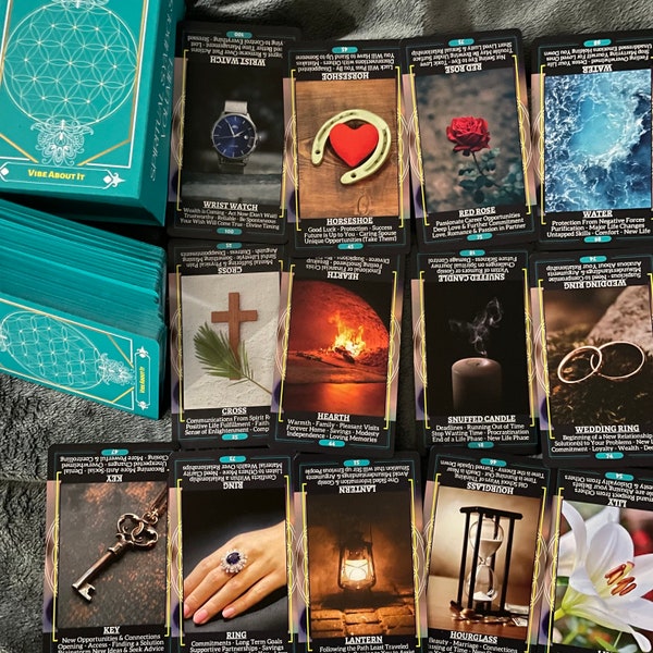 UPDATED 100 Spiritual Symbols Oracle Deck V1 With Upright/ Reverse Messages For Spiritual Guidance, Meditation, Inner Growth, Enlightenment