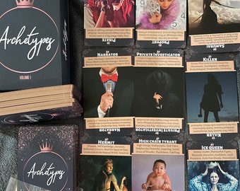 UPDATED 100 Cards Archetype Deck for Personality Readings, Diving Deep & Psychological, Relationship, Love, Career Readings with Box