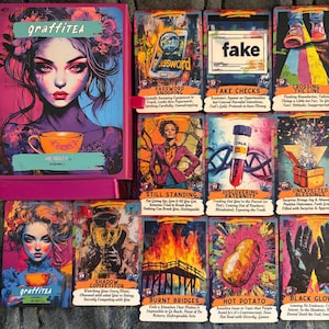 Stock limité restant 240 cartes Gossip Tea Deck GraffiTEA Volume 2 pour karmique, flamme jumelle, amour, amitié, lectures de vie