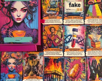 240 Cards Gossip Tea Deck GraffiTEA Volume 2 for Karmic, Twin Flame, Love, Friendship, Life Readings