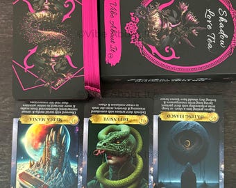 NEWLY UPDATED Shadow Love Tea Oracle 110 Card Deck for Love, Relationships, Karmic, Friendship, Situationships and Twin Flames