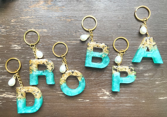 Sarray's Creations Alphabet Initial Letter Keychain Charm, Pendant Tassel  Key Ring for Purse, Handbags, Bookbags, Customizable