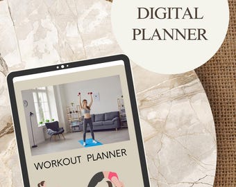 Printable Fitness Planner: Workout, Diet & Meal Tracker (PDF Downloadable Template