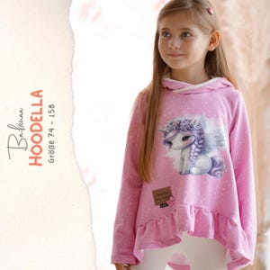 Hoodella A-Line Hoodie Sewing Pattern for Girls – Girl’s Hoodie Sewing Pattern – Hooded Sweatshirt DIY – PDF Sewing Tutorial