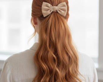 Naaipatroon voor een strik in een paardenstaart - Haarstrik, DIY strik voor haarelastiekjes en scrunchies - Naai-instructies voor beginners - Naaipatroon voor accessoires