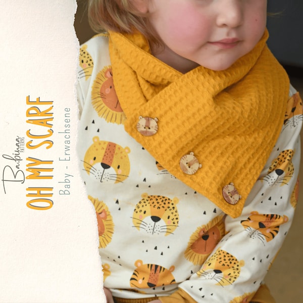 Oh my scarf, PDF sewing pattern, ruffles, scarf, girl, scarf, child, sewing instructions, sewing pattern, sewing instructions,