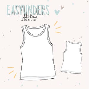 Easyunders / Unterhemd PDF Schnittmuster/ Sewing pattern / Easy Kids' Undershirt Pattern / Tanktop / Nähanleitung / nähen / sewing