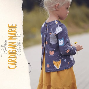 Marie, Cardigan and PDF sewing pattern, Dress, Girl, Child, Sewing instructions, Sewing Pattern, Sewing Instruction, Kid, Girl