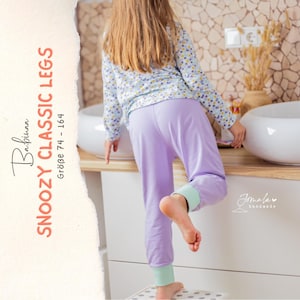 Patrón de costura para pantalones de pijama Snoozy Classic Legs | Pantalones de pijama de jersey | Instrucciones de costura para principiantes: pantalones o shorts de estar por casa