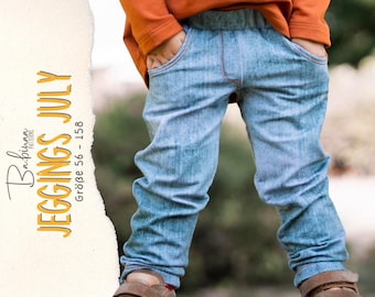 Jeggings July two widths, PDF sewing pattern, leggings, girls, sewing instructions, sewing pattern, sewing instructions, kid, girl, boy pattern
