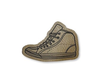 1 faux leather label "Sneaker" / shoe / patch / label / sewing / scrapbooking / DIY / crafting / patch / applique