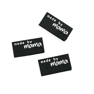 1 etichetta tessuta realizzata da mamma etichette tessute oggetti unici fatti a mano / etichette tessili / cucito e artigianato / toppe / etichette tessute