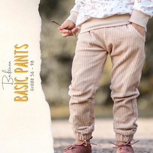 Basic Pants Baby, PDF Schnittmuster, Joggers, Mädchen, Junge,  Kind, Nähanleitung, Sewing Pattern, Sewing Instruction, Kid, Girl