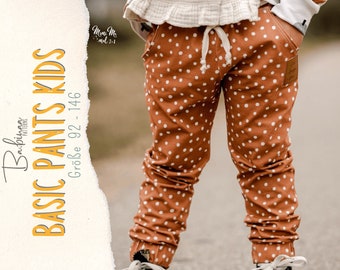 Basic Pants Kids, PDF Schnittmuster, Joggers, Mädchen, Junge,  Kind, Nähanleitung, Sewing Pattern, Sewing Instruction, Kid, Girl