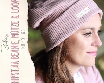 Hipst.aa Beanie, Hat, Loop, PDF Sewing Pattern, Girl, Boy, Child, Sewing Instructions, Sewing Pattern, Sewing Instruction, Kid, Girl