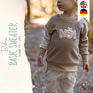 Basic Sweater / Schnittmuster / Nähanleitung / Pullover / PDF Pattern / Sewing pattern / Kids / Girl / Boy / Hoodie