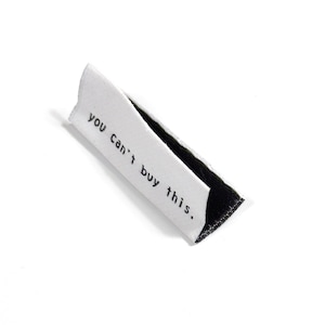 1 white woven label / patch / woven label / textile label / sew-on / embellishment