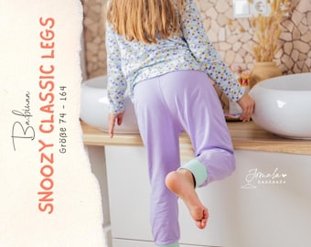 Snoozy Classic Legs Sewing Pattern – Pajama Pants DIY | Jersey Sleepwear Tutorial | Beginner-Friendly Pattern for Lounge Pants or Shorts