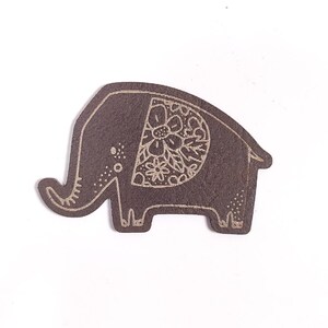 1 Kunstlederlabel "Elefant"