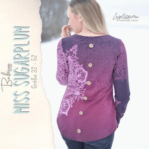 Women's Long Sleeve Shirt sewing Pattern | Schnittmuster Damen Langarmshirt | DIY Women's Top Sewing | Nähanleitung für Langarmshirt
