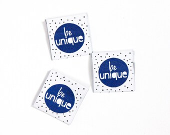 1 Web label "be unique"