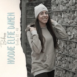Oversize Hoodie, PDF sewing pattern, Sweater, Women, Women, Sweater, sewing instructions, Sewing Pattern, Sewing Instruction, Cozy Hooded,