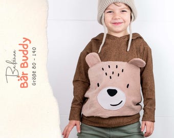 Bear Buddy sewing pattern + plotter file and appliqué