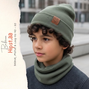Hipst.aa Beanie & Loop – PDF Sewing Pattern | Hat for Girls, Boys, and Children | Sewing Instructions | Sewing Pattern for Kids and Adults | Sewing
