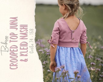 Cropped Top & Strap Dress, PDF Sewing Pattern, Top, Girl, Child, Sewing Instructions, Sewing Pattern, Sewing Instruction, Kid, Girl, Dress,